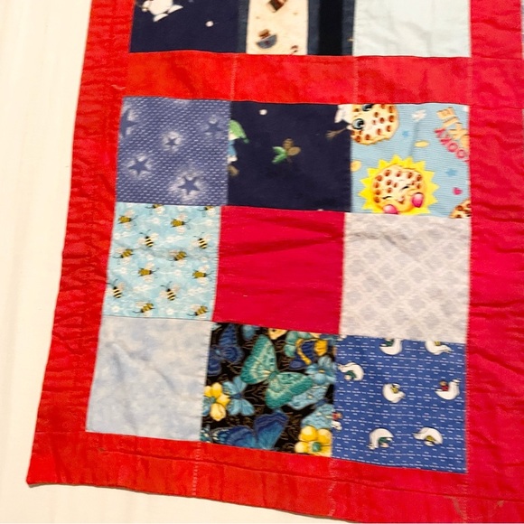 Patchwork Quilt Homemade Smurfs Little Mermaid Clifford - Picture 3 of 16